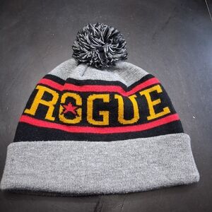 Rogue Kids Pom-Pom Beanie - Gray and Black